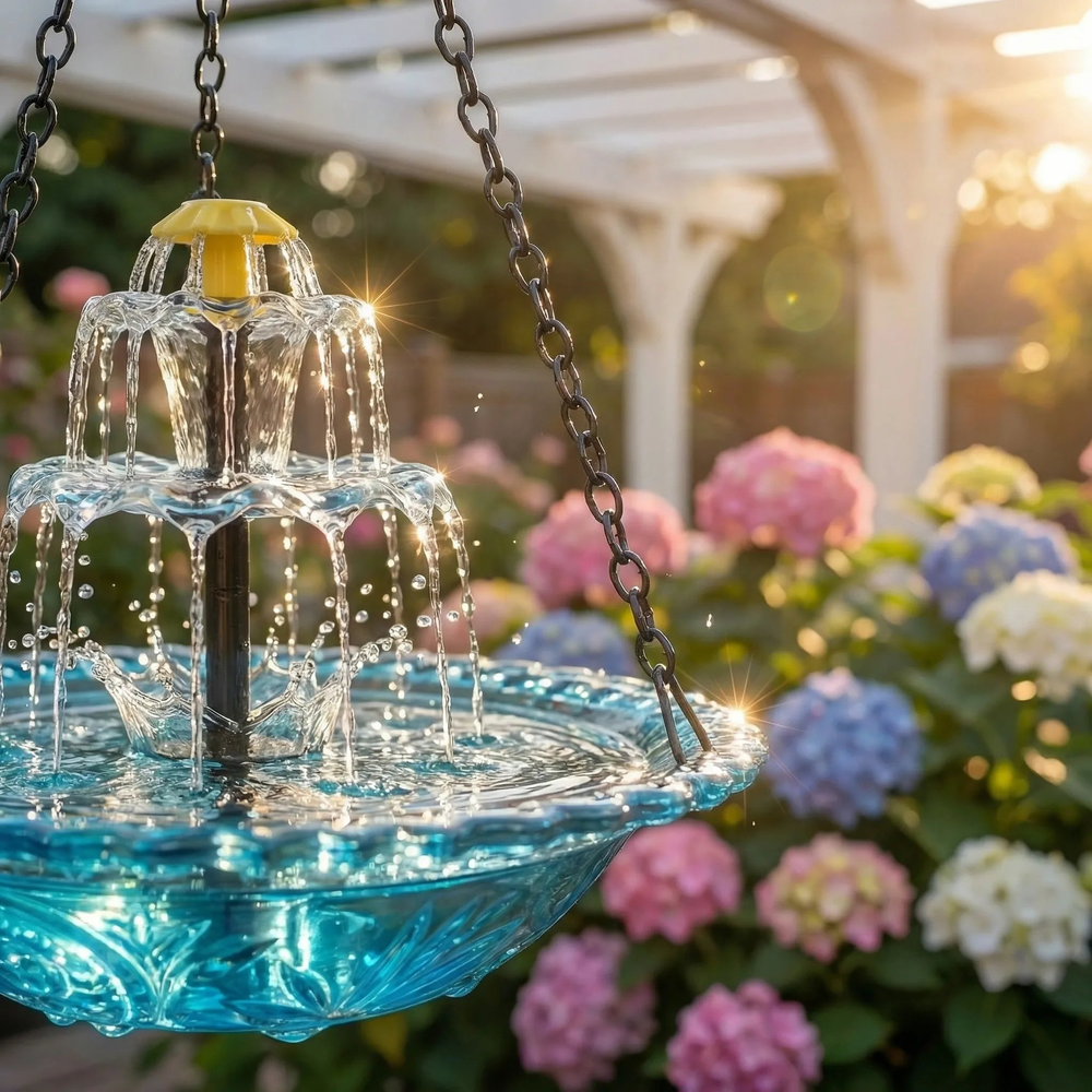 🐦Solar Cascade Hanging Bird Bath Fountain